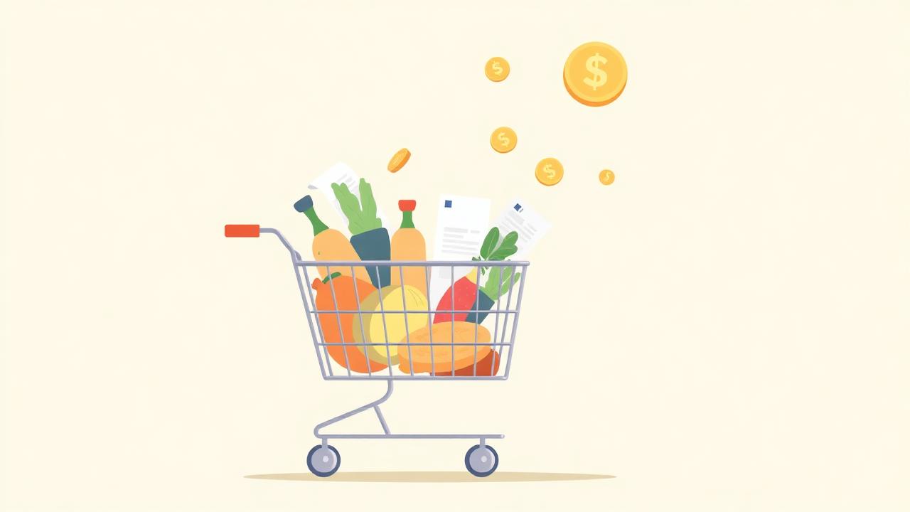 Panier de courses et carnet de budget familial